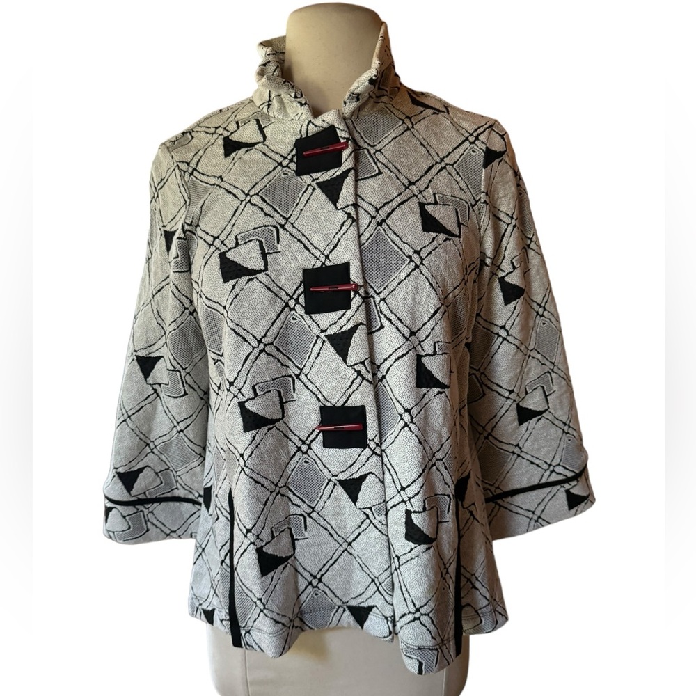 Ali Miles 3/4 Sleeve Button Down Blazer